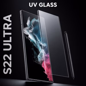 خرید وقیمت گلس UV گوشی سامسونگ S22ultra شیشه ای با پوشش کامل ، انواع گلس یووی در شیراز فروشگاه احمدپور