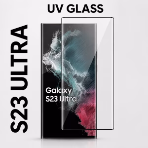 خرید وقیمت گلس uv سامسونگ S23 Ultra شیشه ای با پوشش کامل ، انواع گلس یووی در شیراز فروشگاه احمدپور