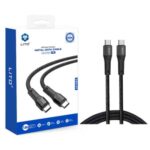 خرید کابل تایپ سی به تایپ سی 60w برند لیتو مدل LD14CC با روکش کنفی و کانکتور فلزی برای شارژ سریع لپ‌تاپ و گوشی در فروشگاه موبایل احمدپور شیراز.
