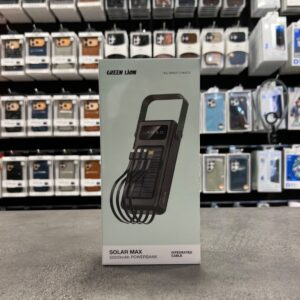 پاوربانک گرین لاین Solar Max ظرفیت 30000 میلی آمپر با کابل داخلی
